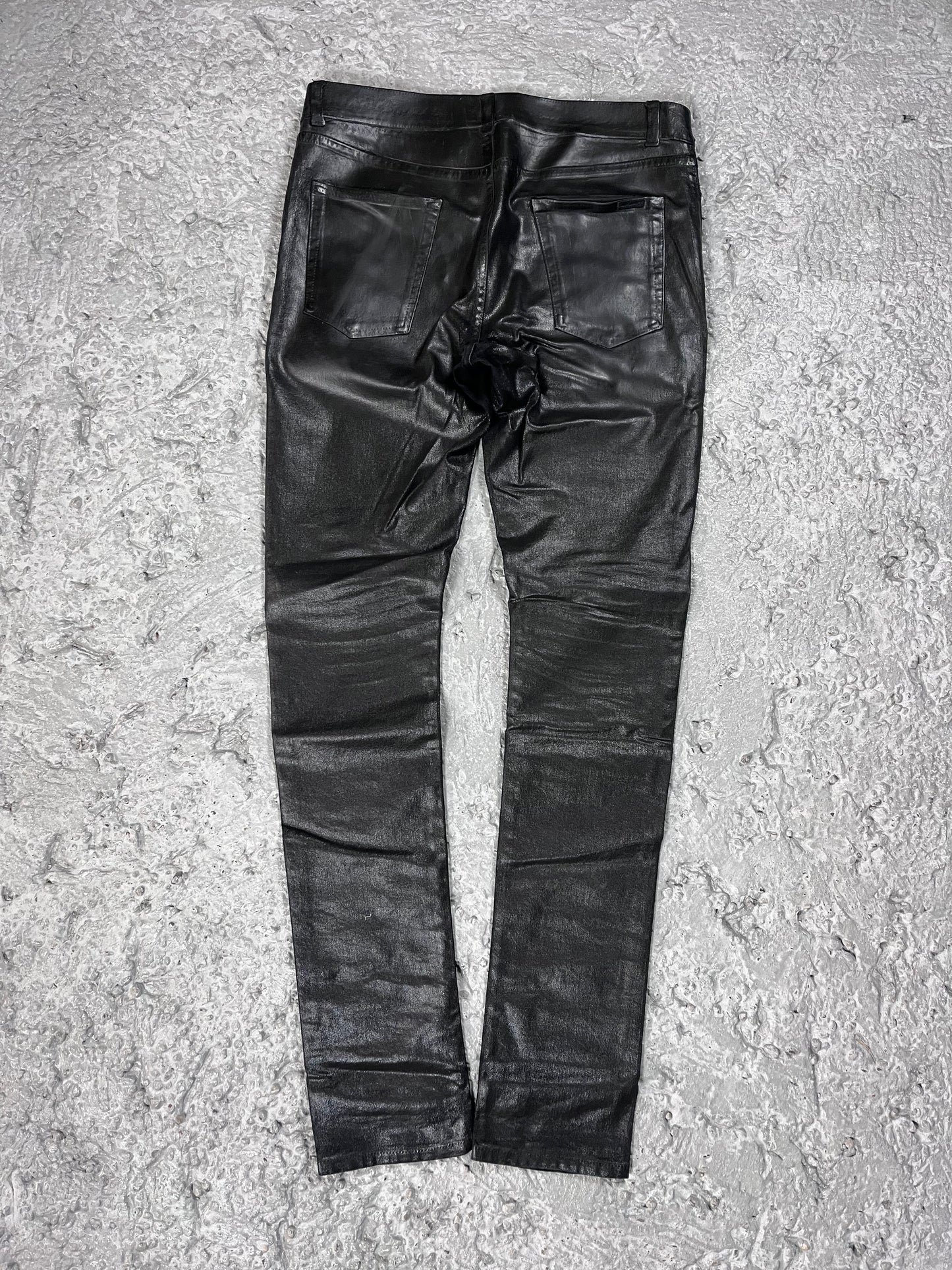 Saint Laurent Paris 2020 D24 Oil Coated Black Denim
