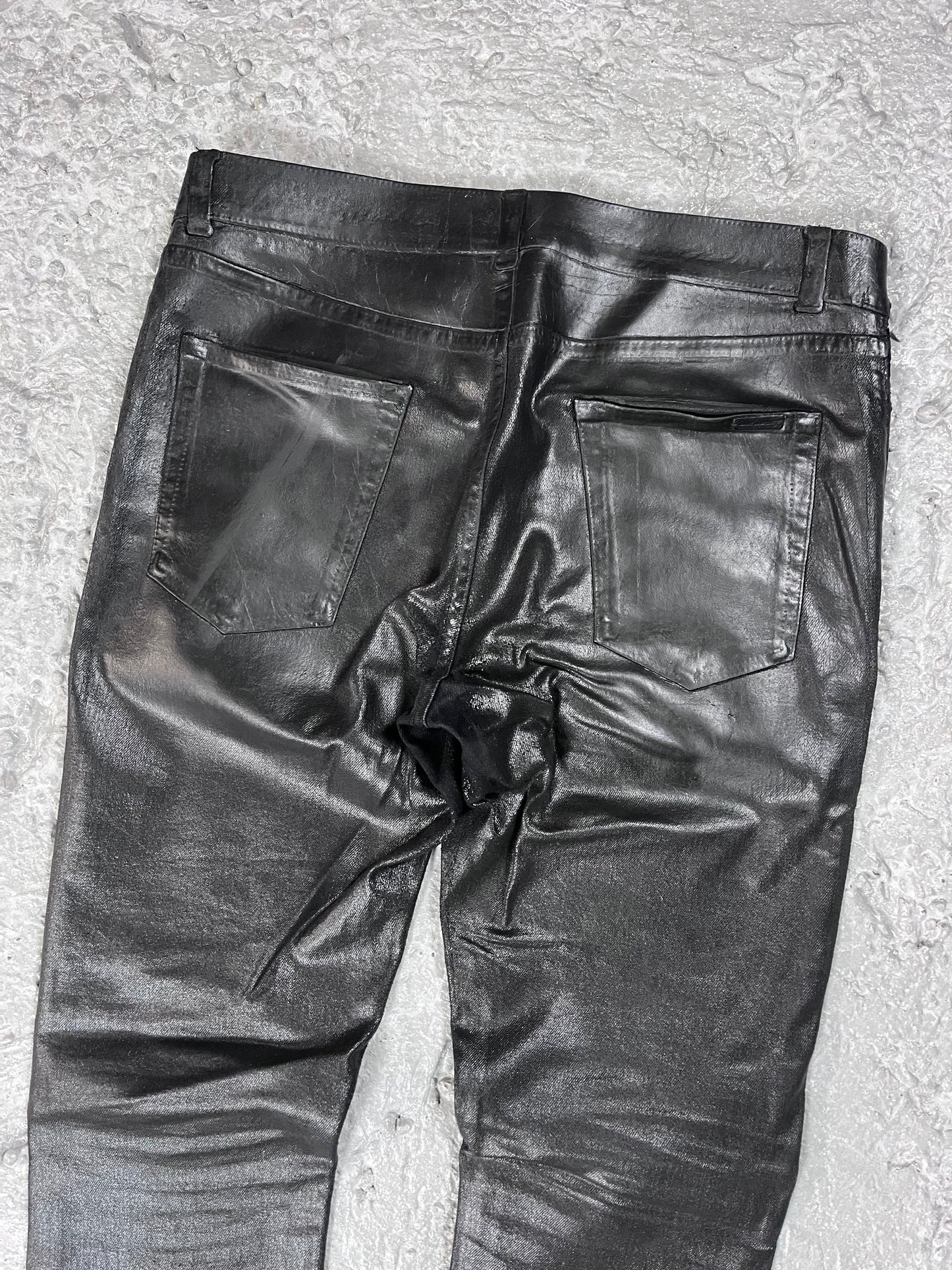 Saint Laurent Paris 2020 D24 Oil Coated Black Denim