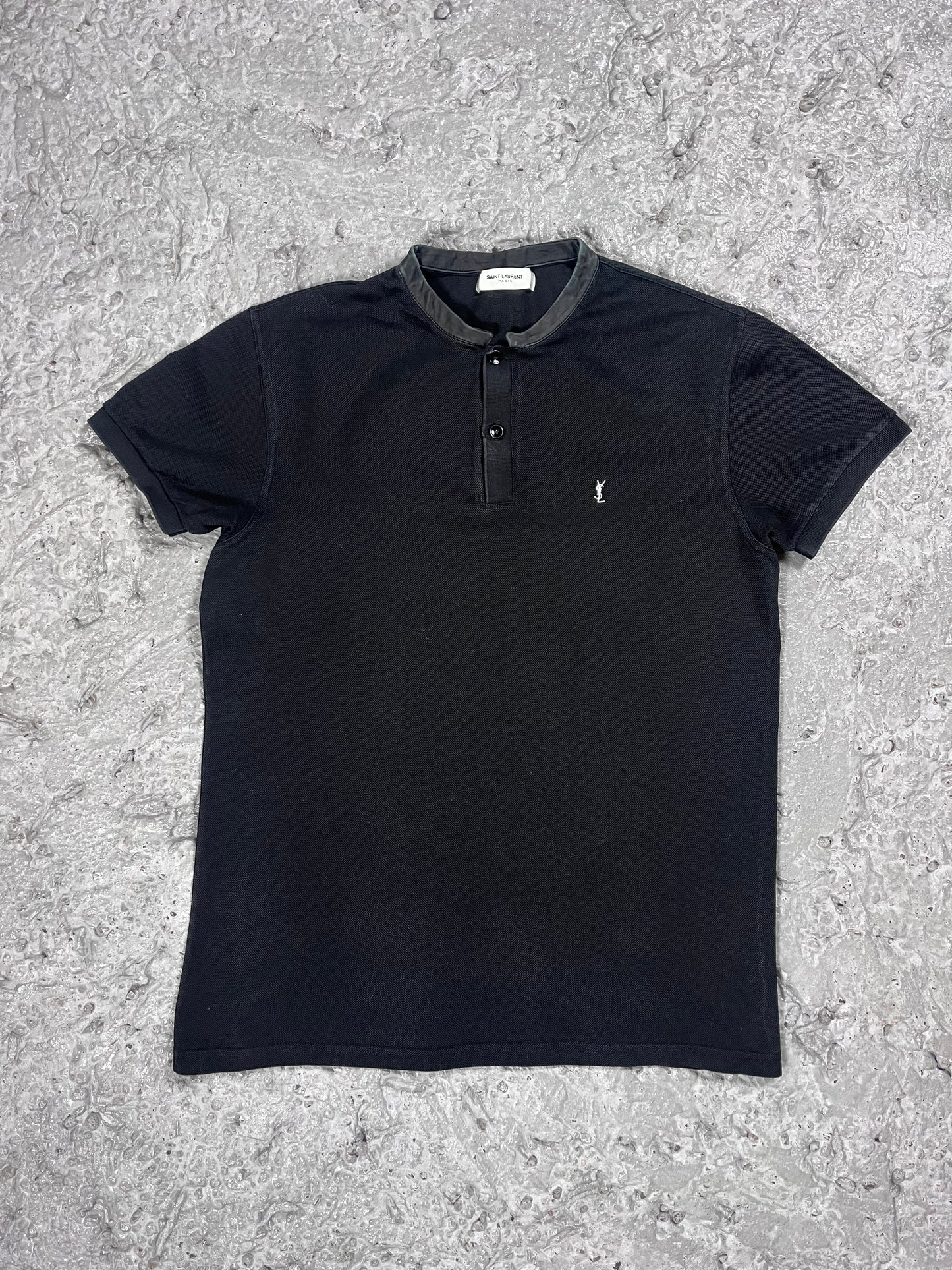 Saint Laurent leather collar polo