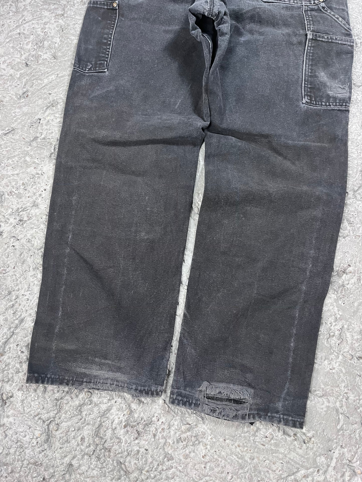 Carhartt double knee pants black faded