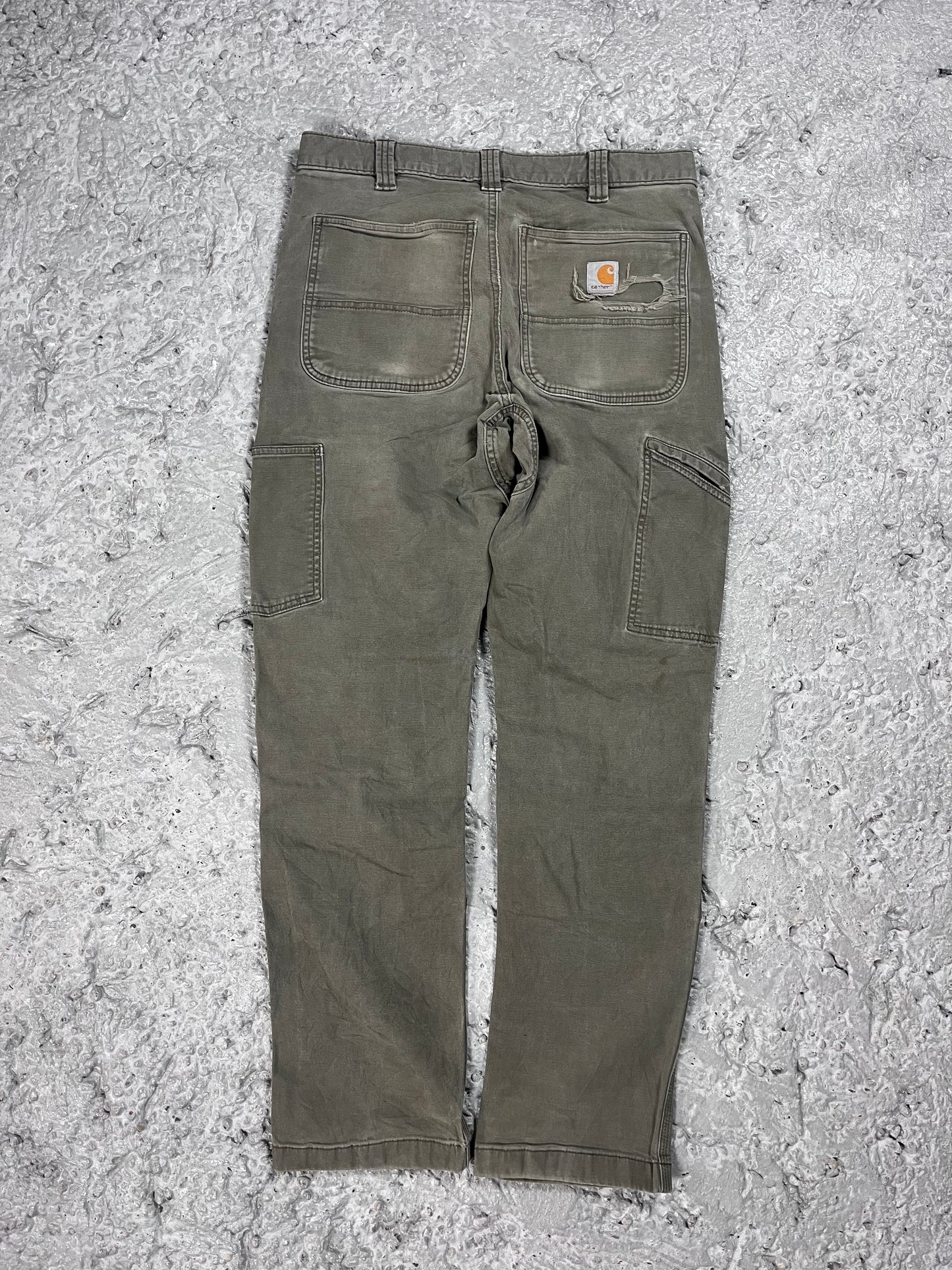 Carhartt double knee pants green olive