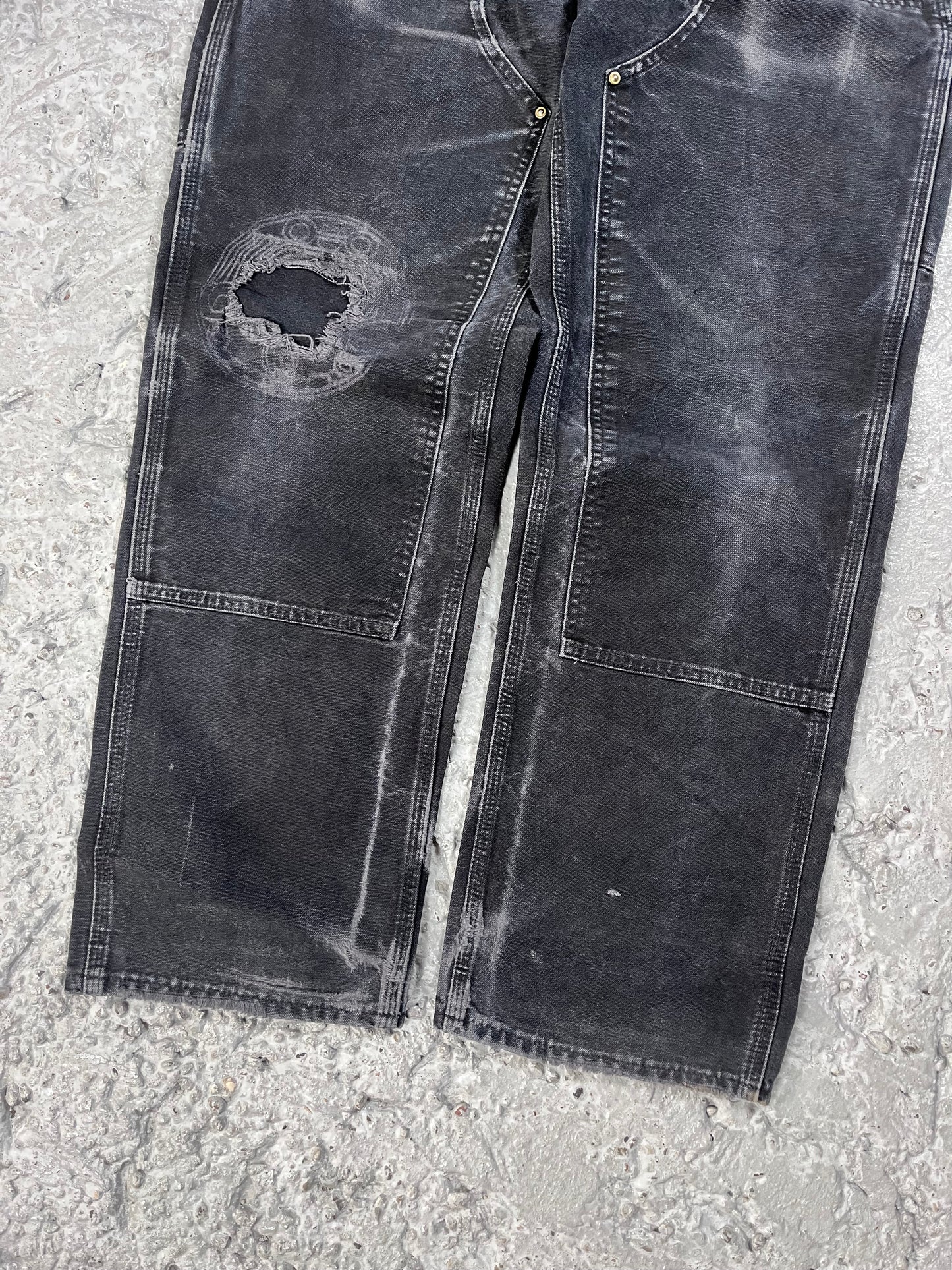 Carhartt double knee pants faded black