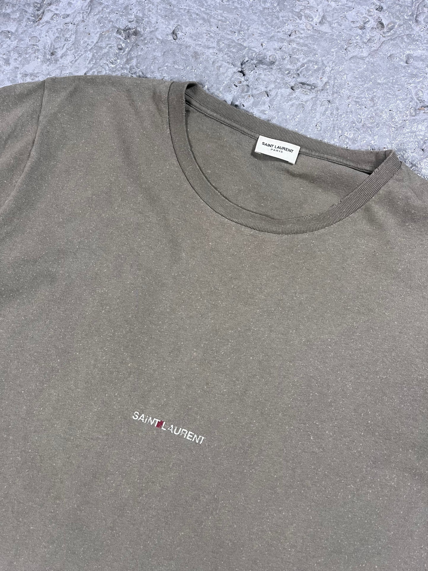 Saint Laurent paris T shirt olive