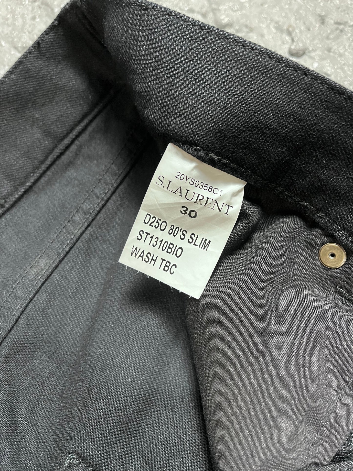Saint Laurent black jeans sample