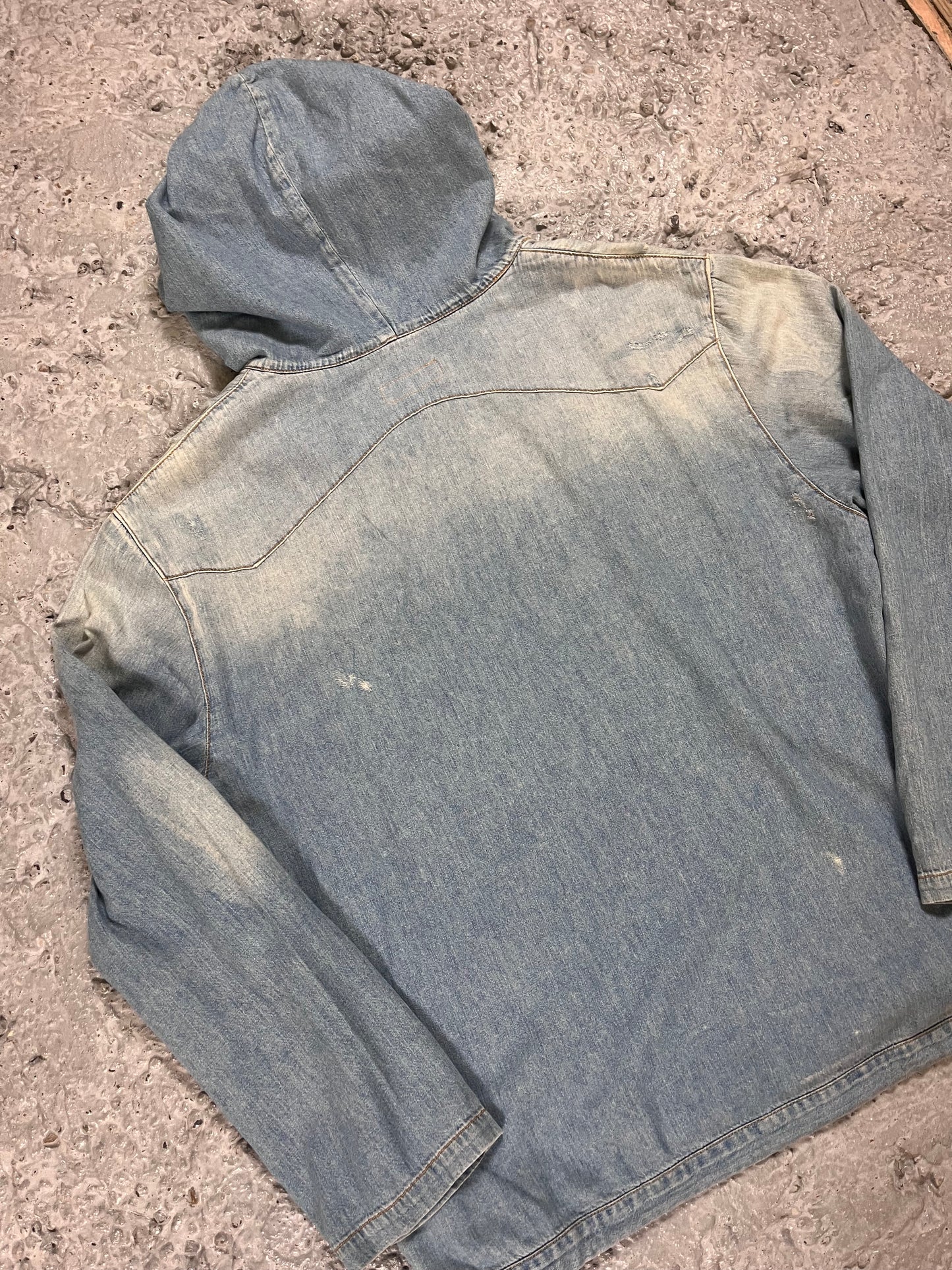 Saint Laurent Paris denim anorak-hoodie