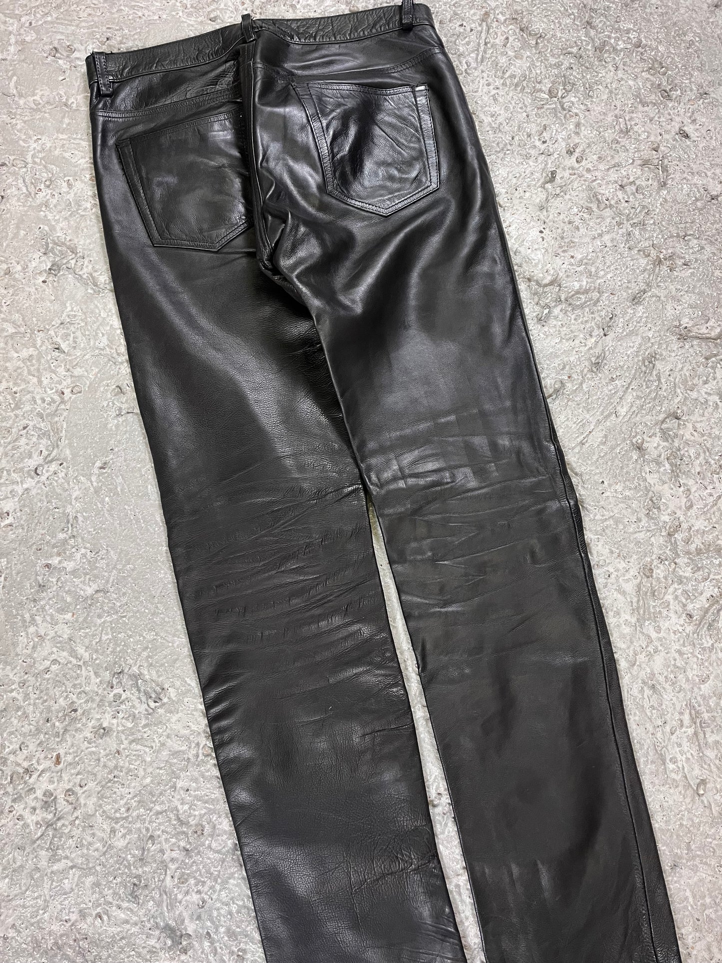Acne studios leather pants black