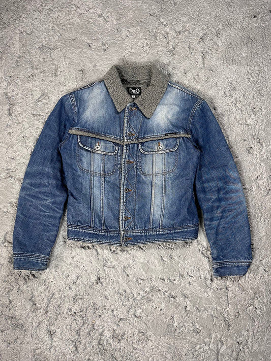 Dolce & Gabbana denim shearling jacket