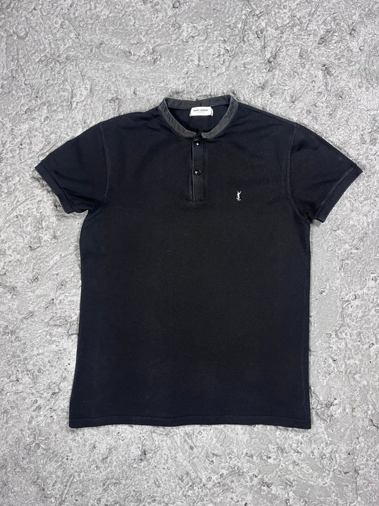 Saint Laurent leather collar polo
