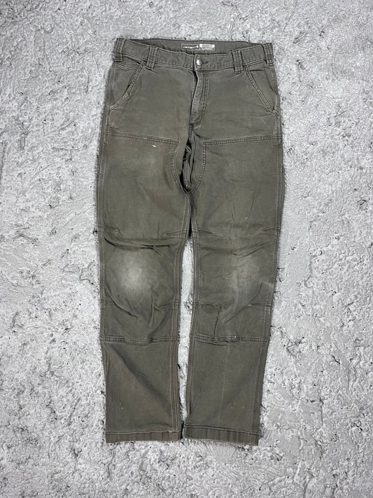 Carhartt double knee pants green olive