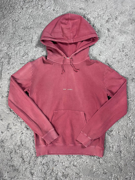 Saint Laurent t sweater hoodie faded pink sun fade