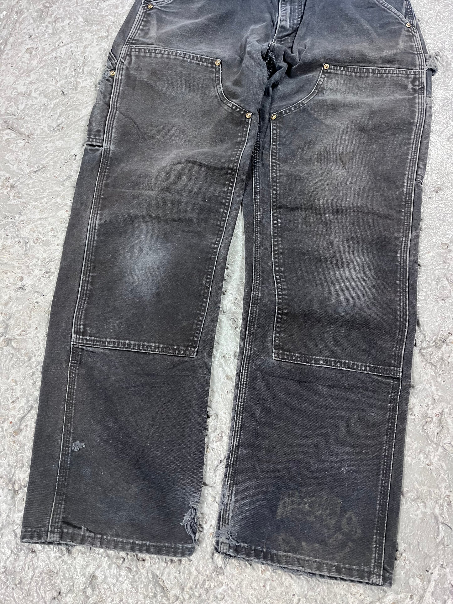 Vintage Carhartt double knee pants usa made black