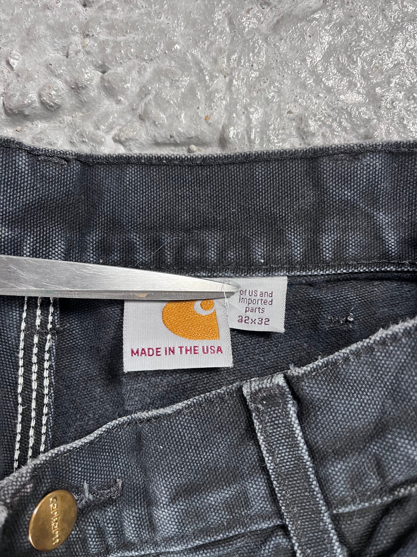 Vintage Carhartt double knee pants usa made black