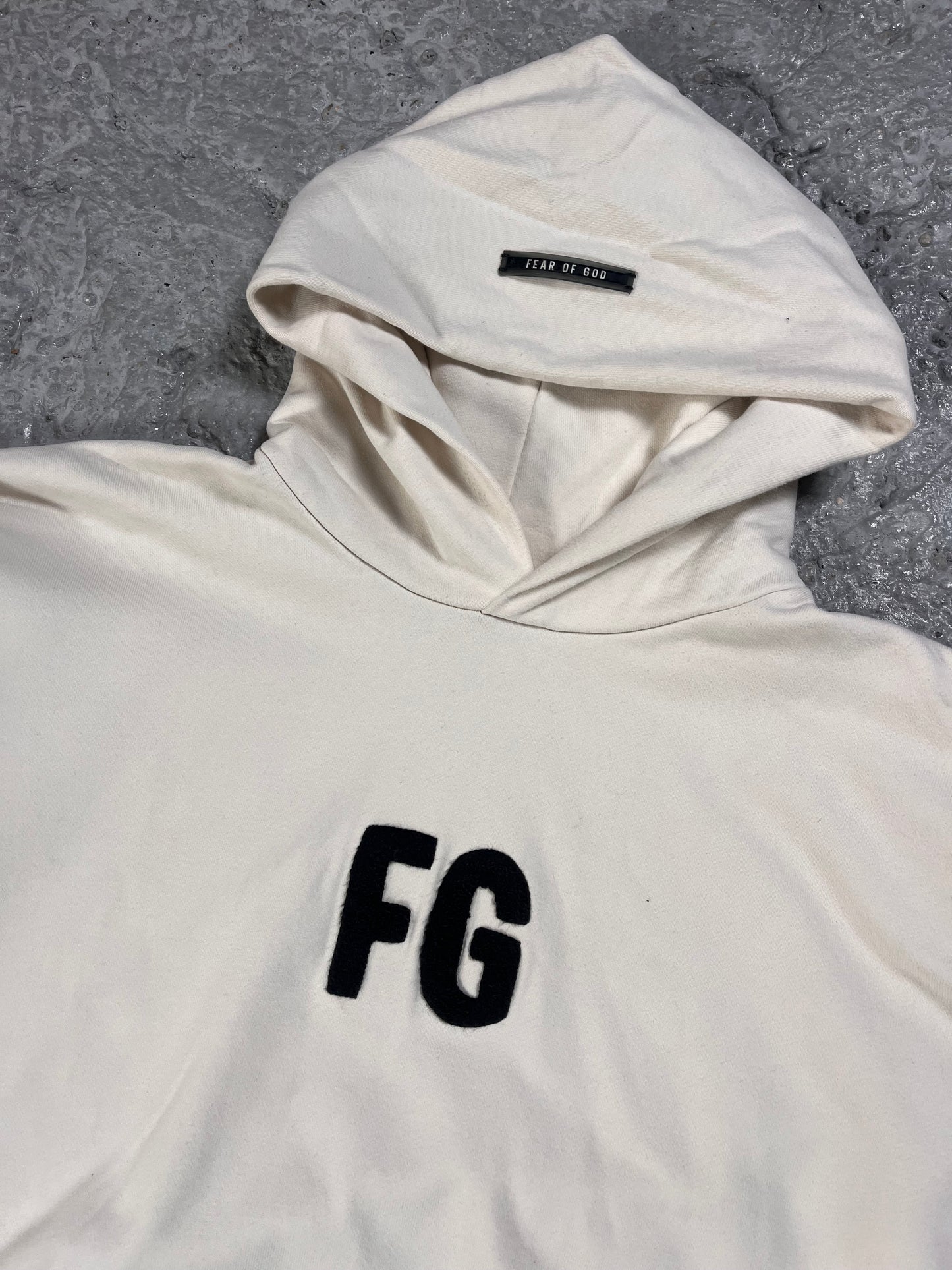 Fear of god hoodie cream