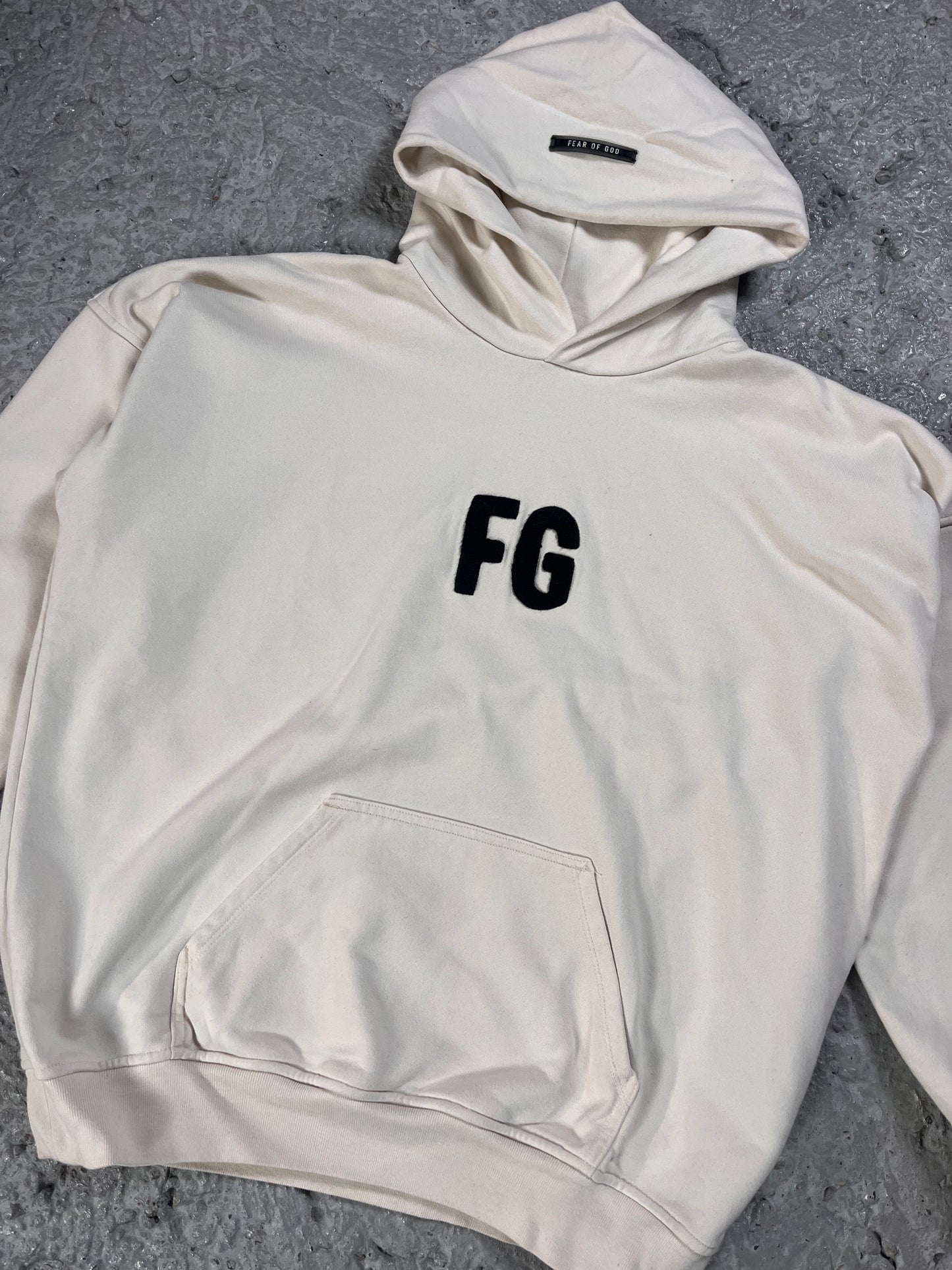 Fear of god hoodie cream
