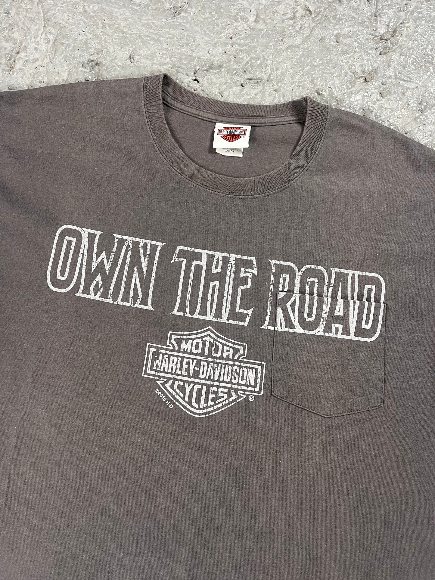 Vintage Harley davidson pocket T-shirt grey