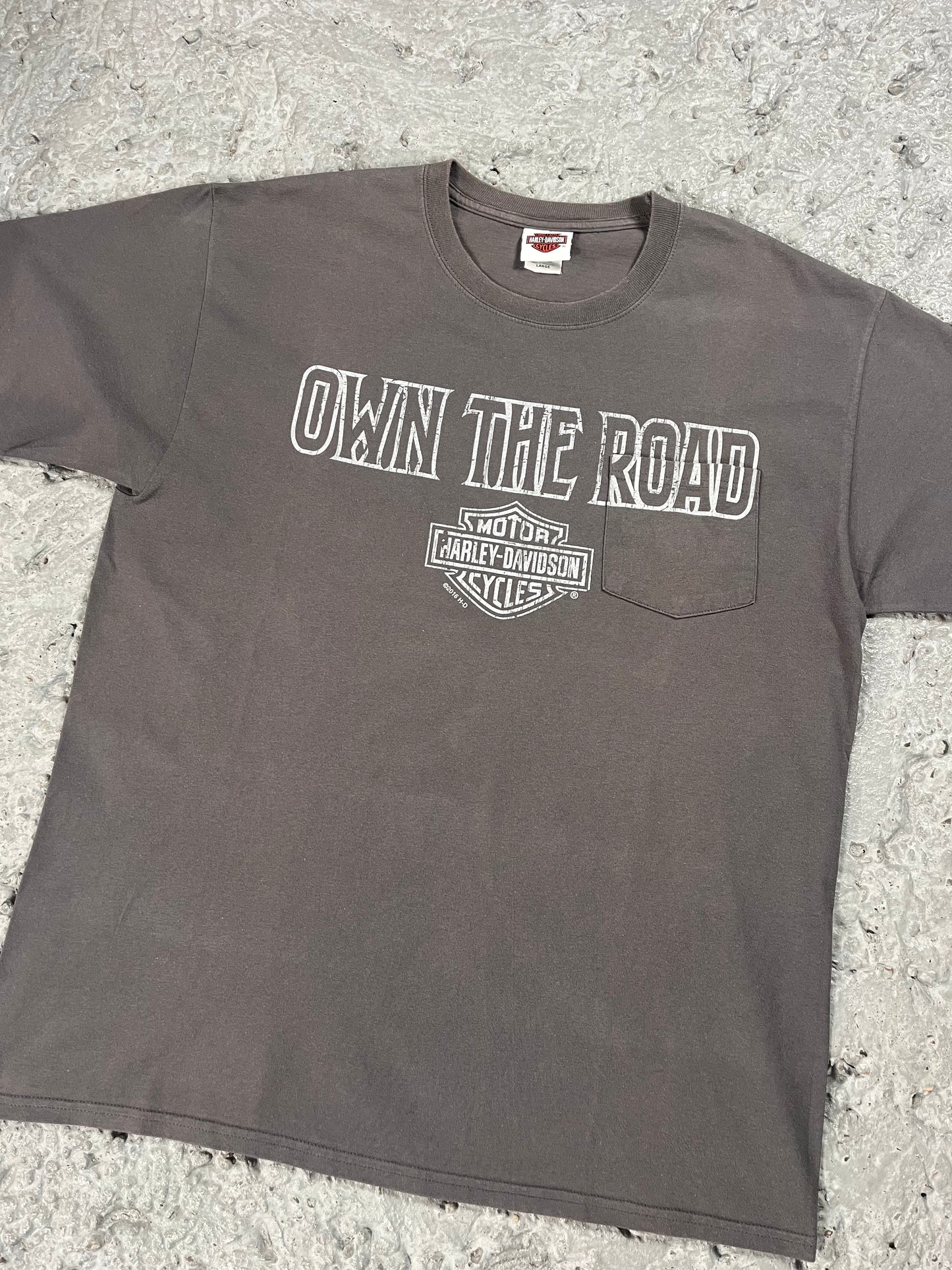 Vintage Harley davidson pocket T-shirt grey