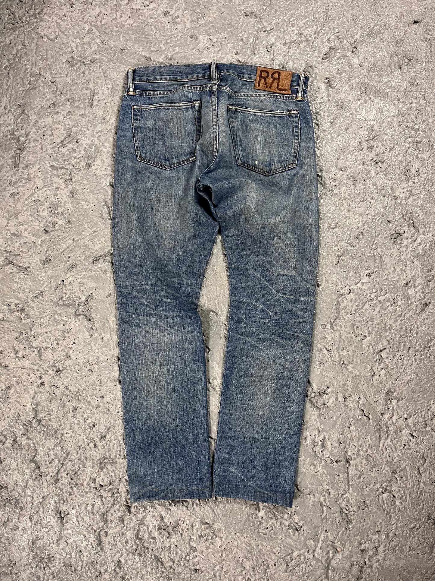 Double RL Ralph Lauren slim fit American woven selvedge denim jeans