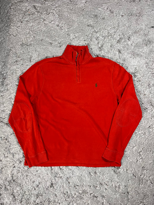Ralph Lauren quarter zip red orange