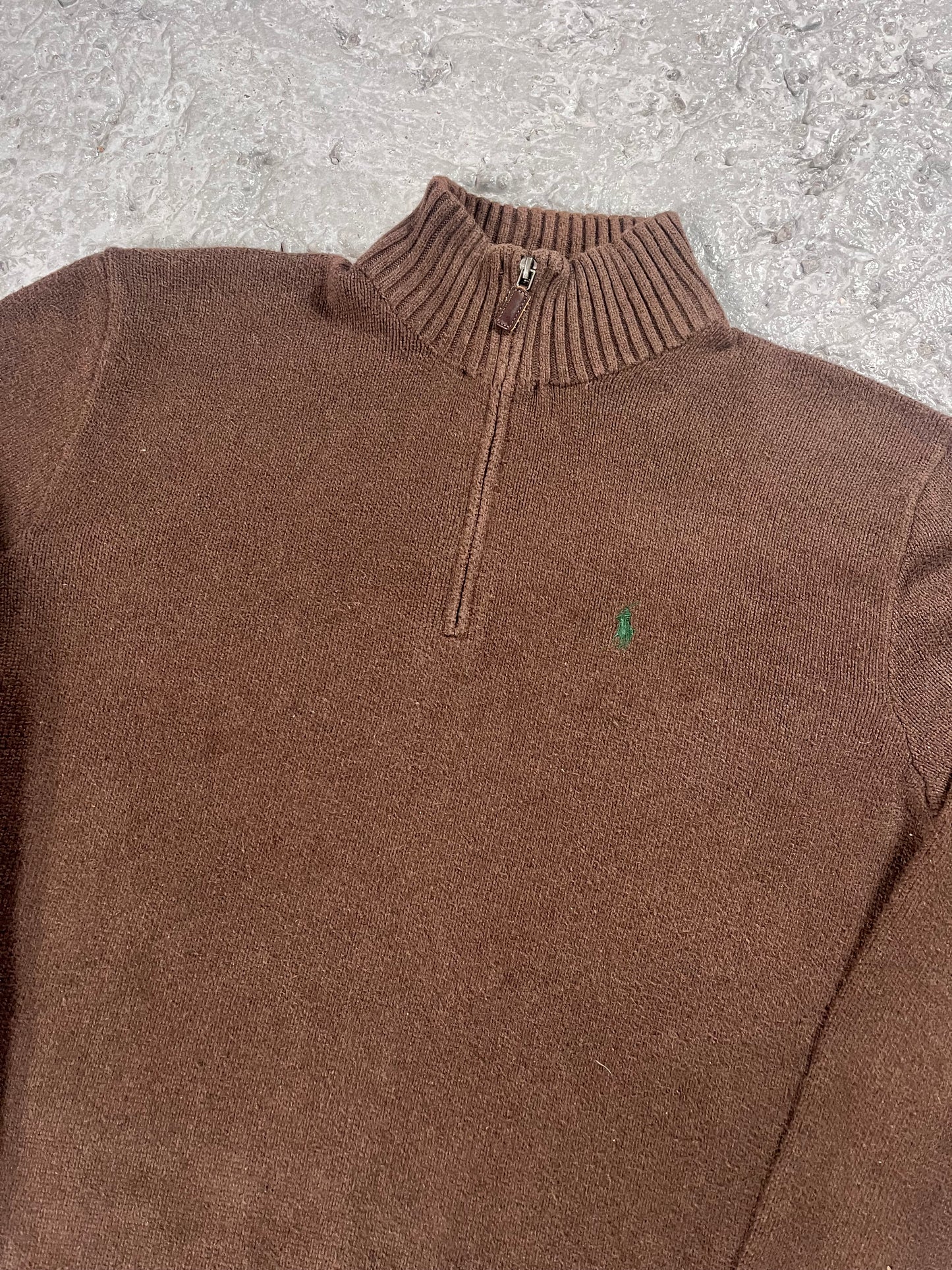 Vintage Ralph Lauren quarter zip brown