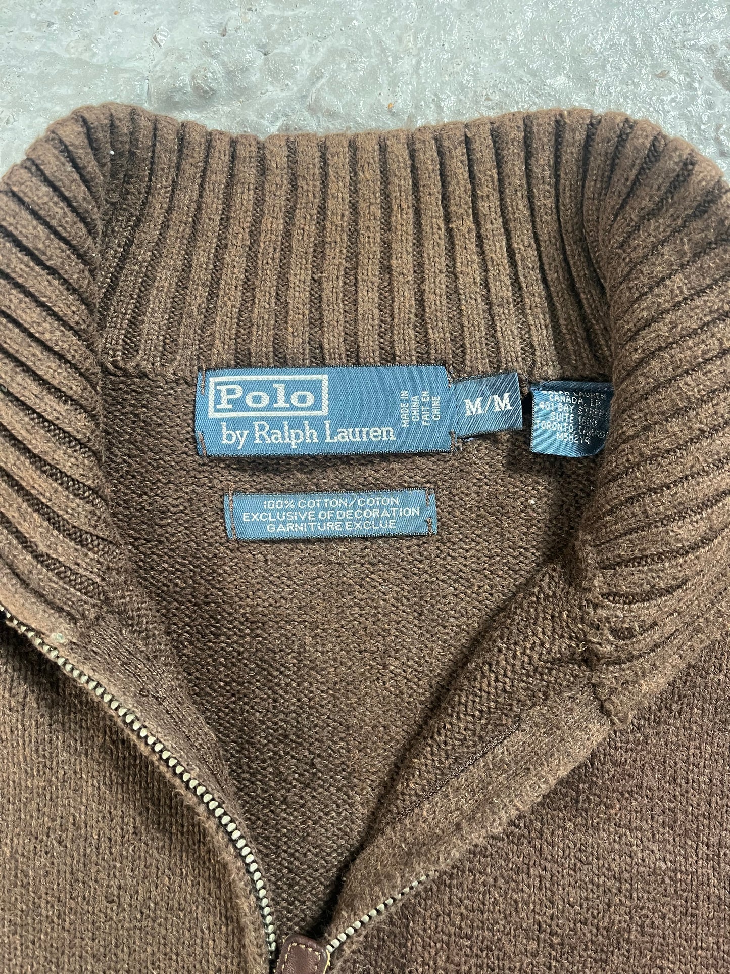 Vintage Ralph Lauren quarter zip brown