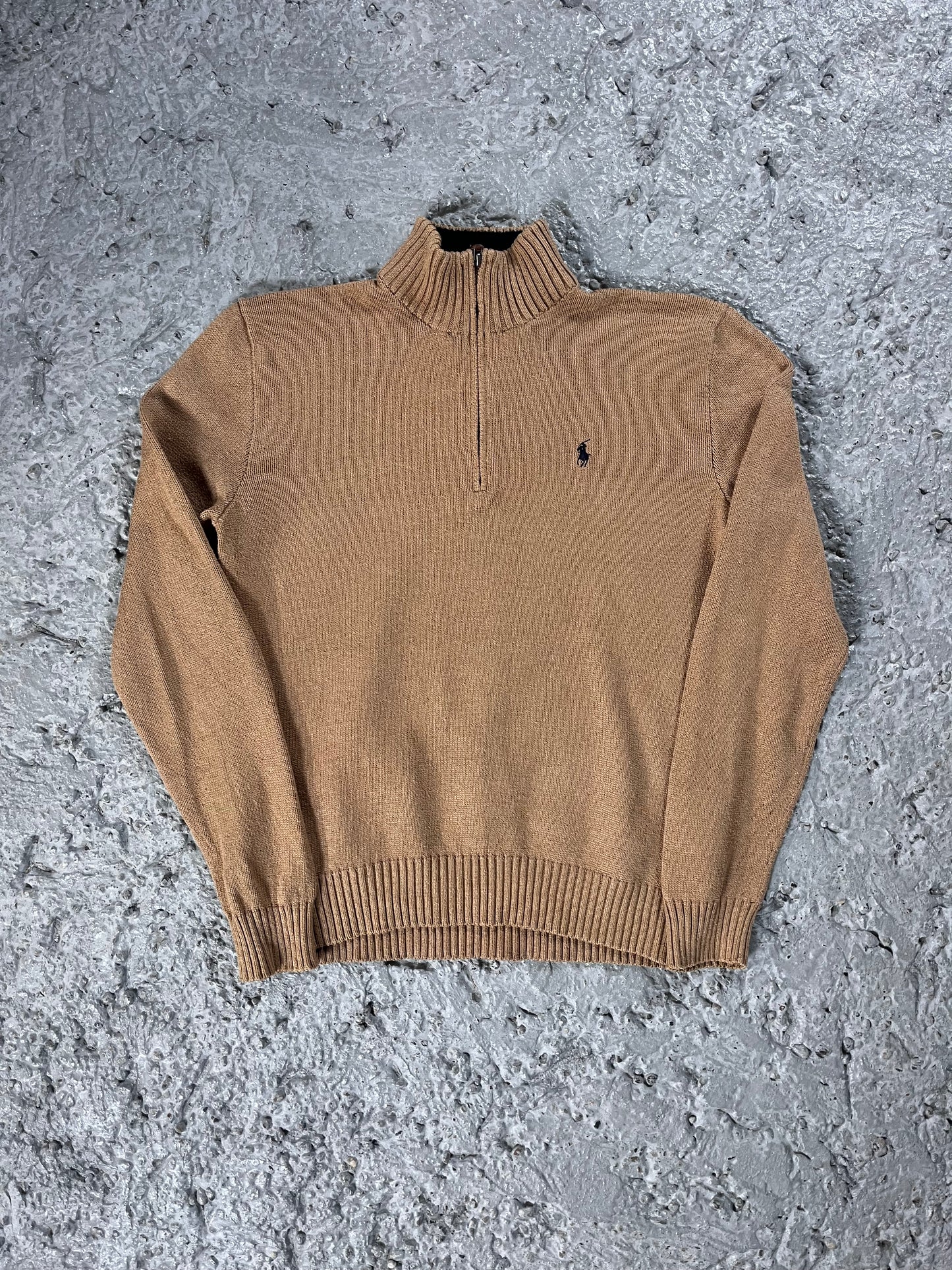 Vintage Ralph Lauren quarter zip beige