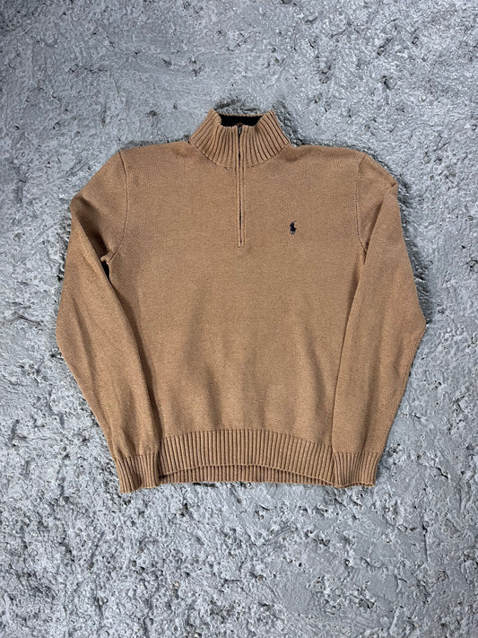Vintage Ralph Lauren quarter zip beige