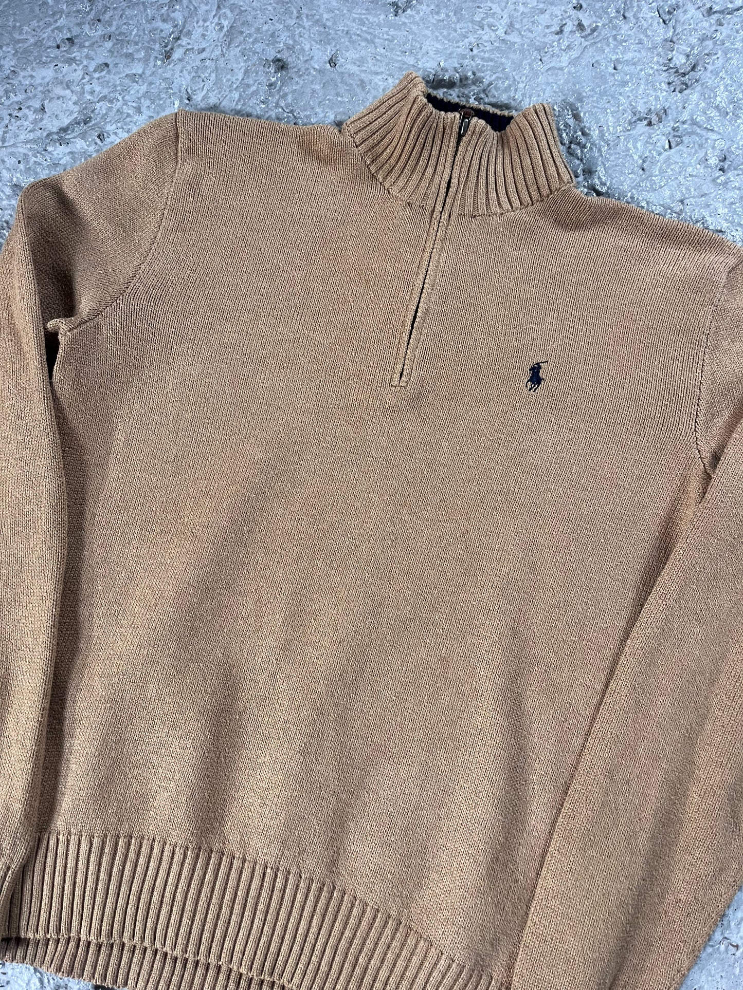 Vintage Ralph Lauren quarter zip beige