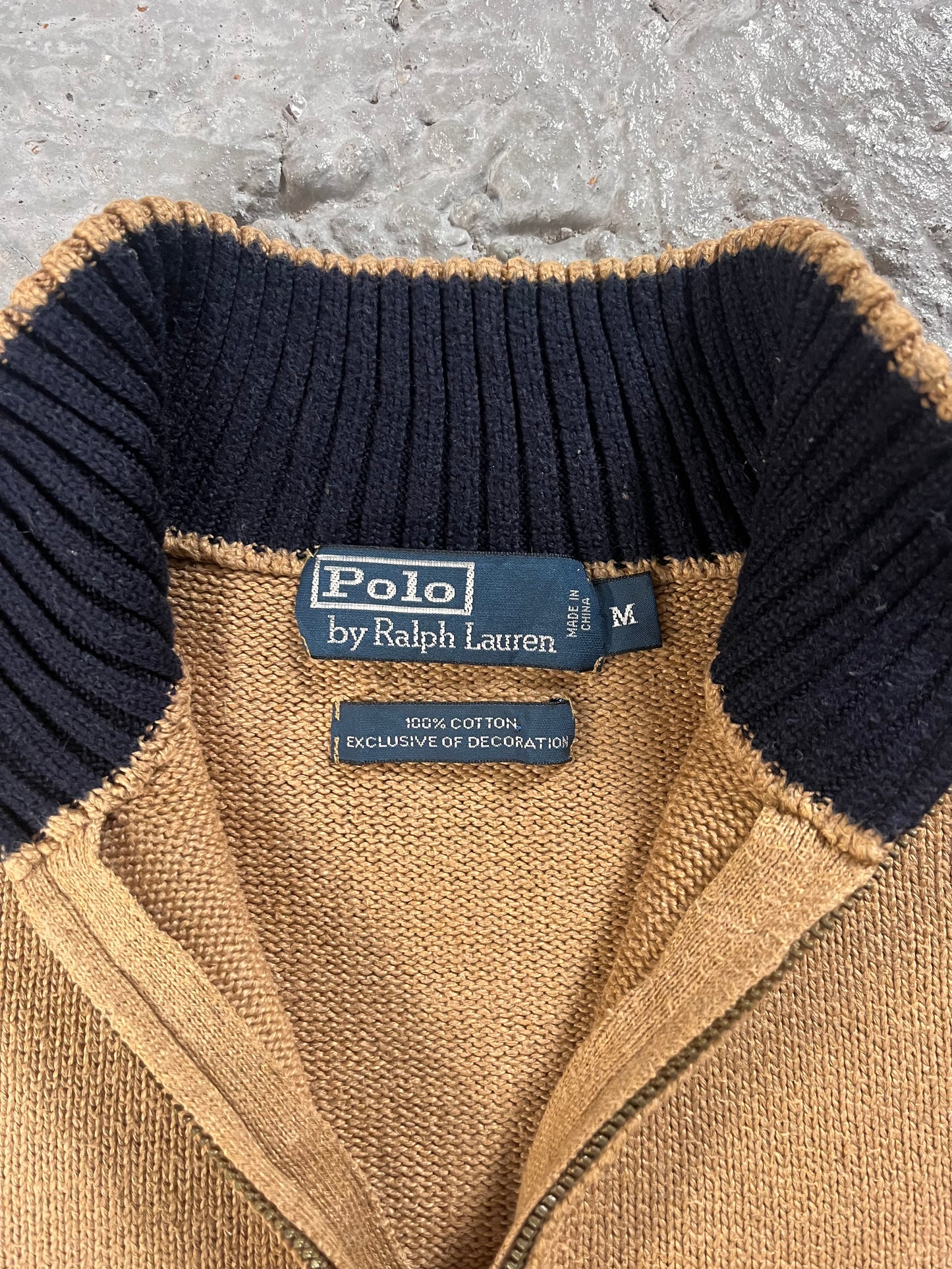 Vintage Ralph Lauren quarter zip beige