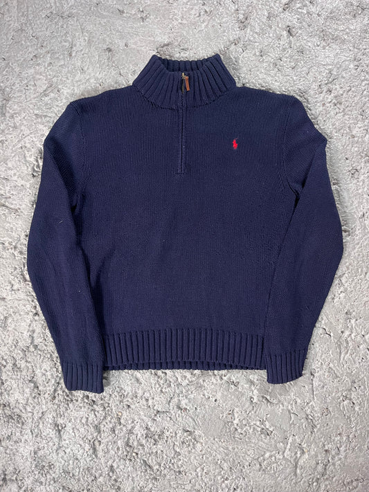 Vintage Ralph Lauren quarter zip knit dark blue