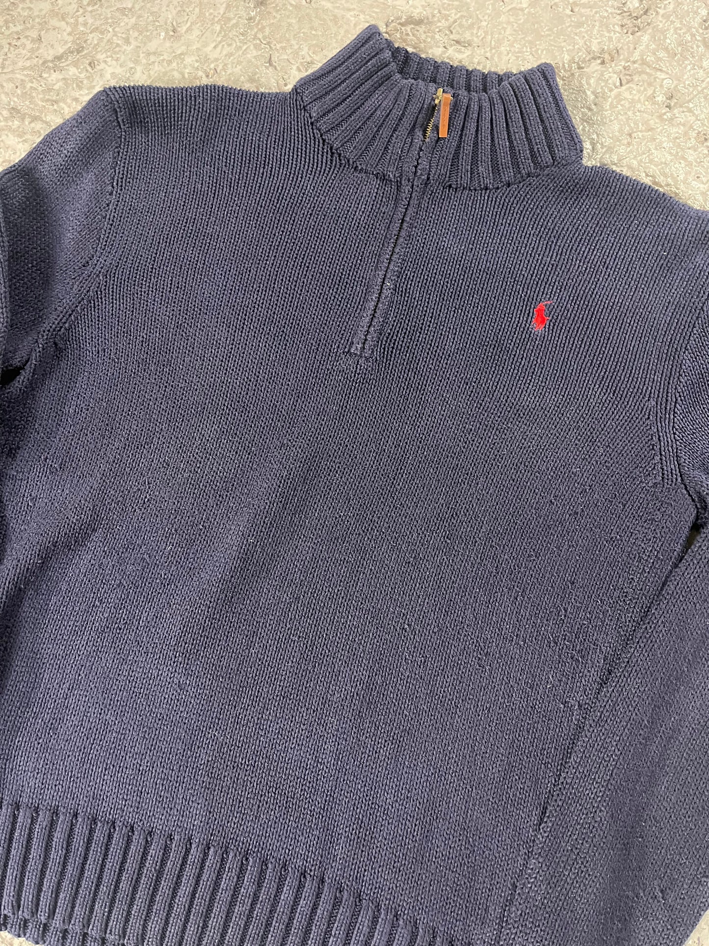 Vintage Ralph Lauren quarter zip knit dark blue