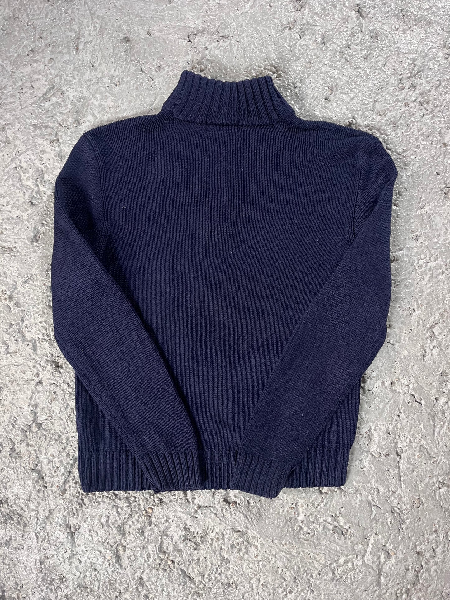 Vintage Ralph Lauren quarter zip knit dark blue