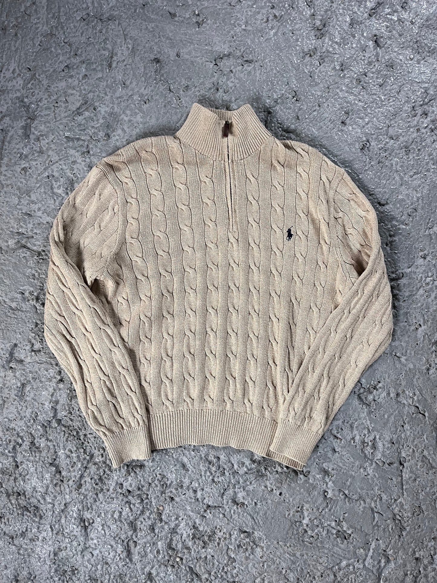 Vintage Ralph Lauren quarter Lauren cable knit
