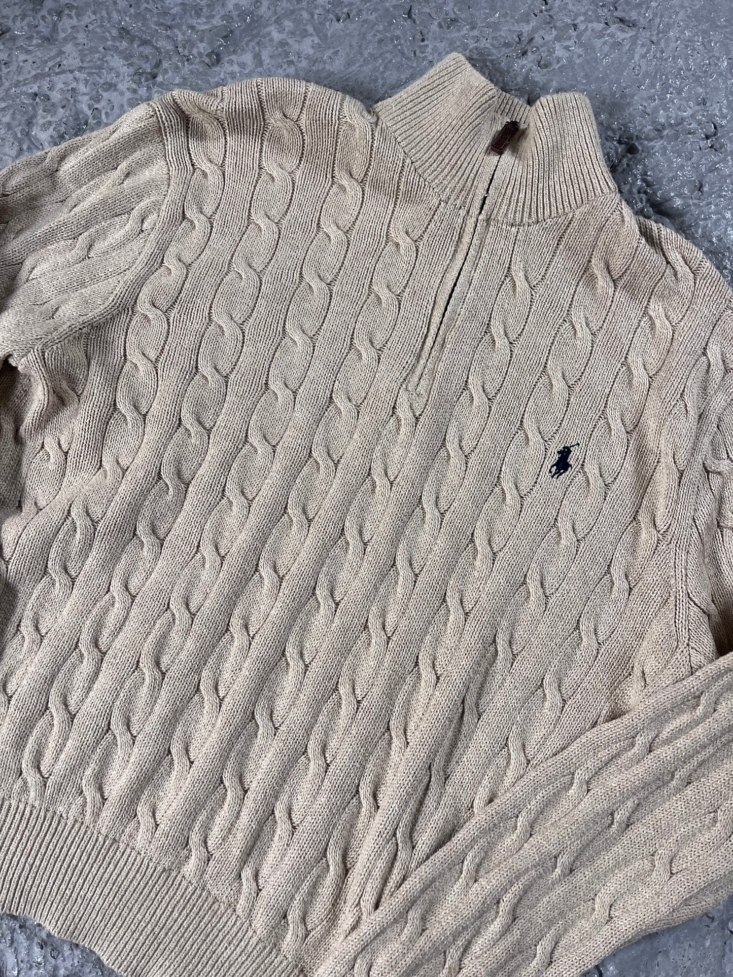 Vintage Ralph Lauren quarter Lauren cable knit