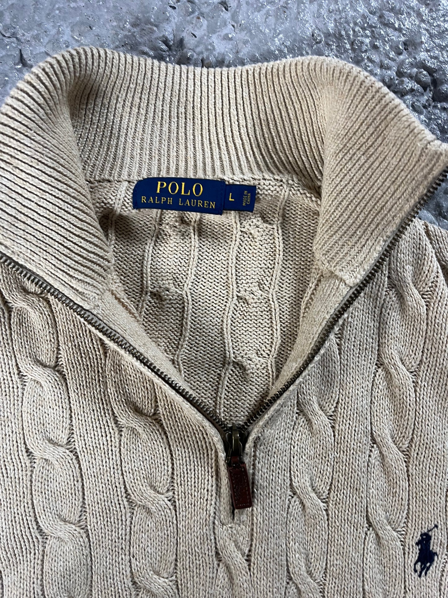 Vintage Ralph Lauren quarter Lauren cable knit
