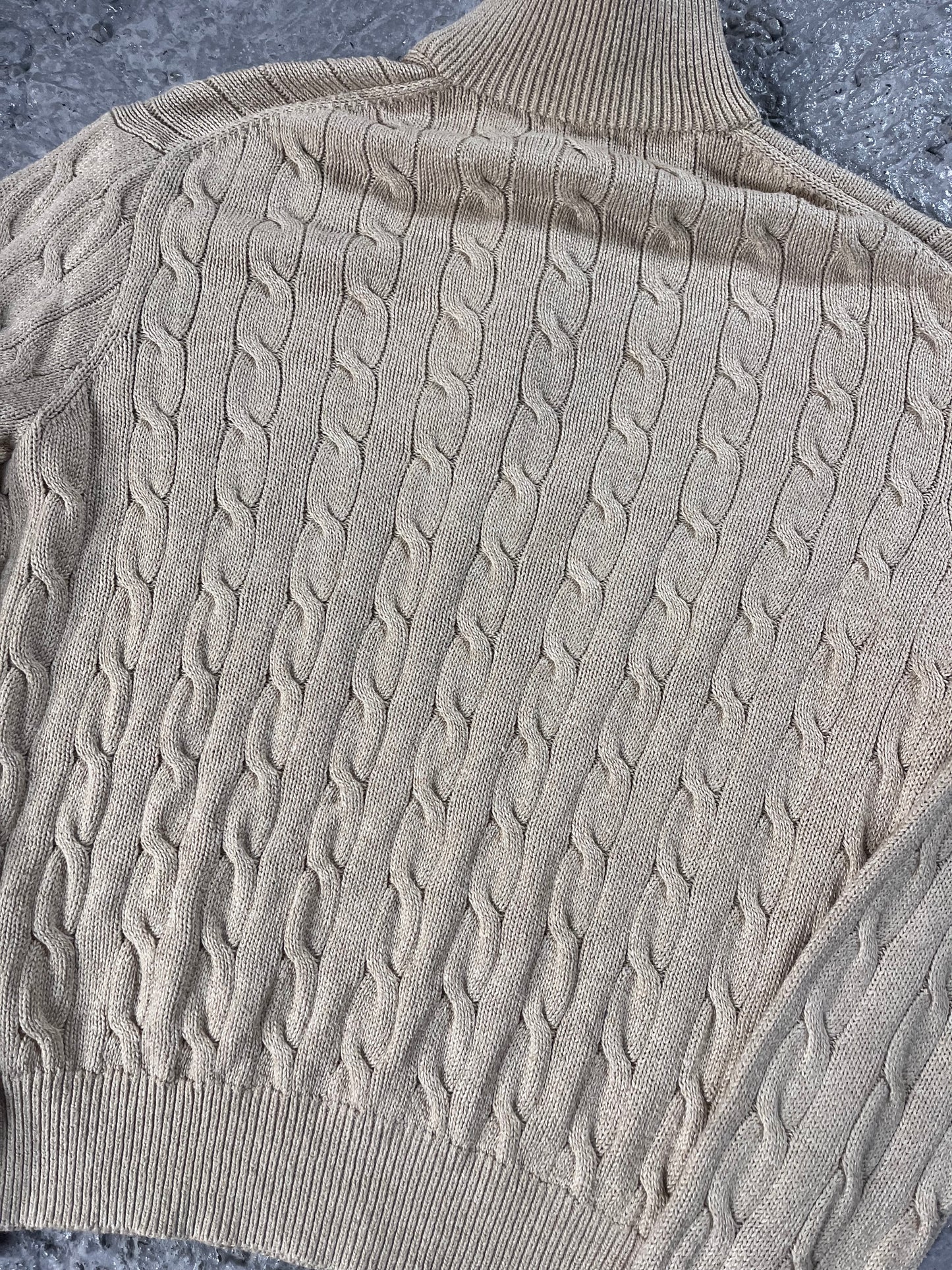 Vintage Ralph Lauren quarter Lauren cable knit