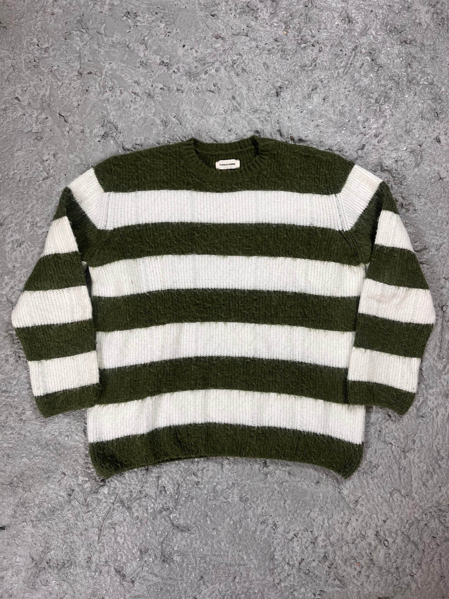 Flaneur Homme knitted sweater green