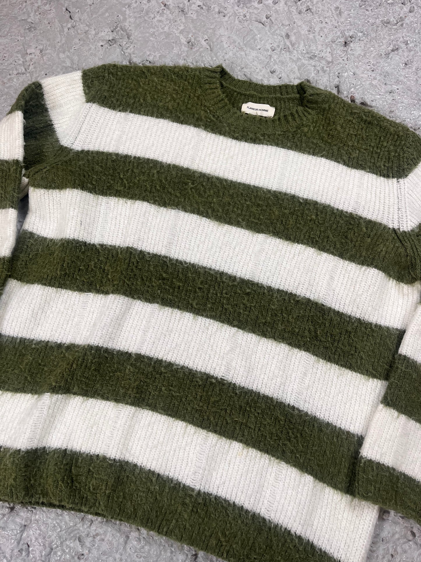 Flaneur Homme knitted sweater green
