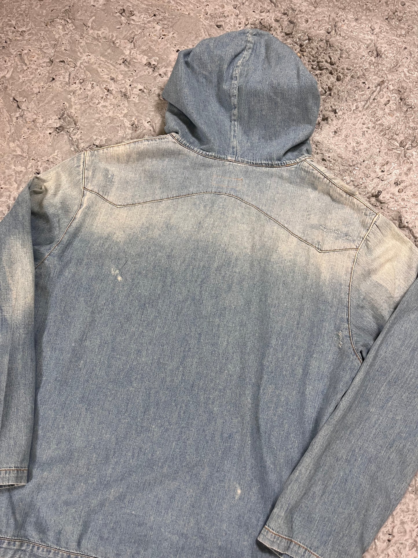Saint Laurent Paris denim anorak-hoodie