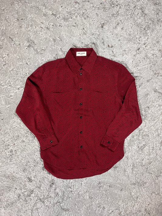 Saint Laurent silk shirt red