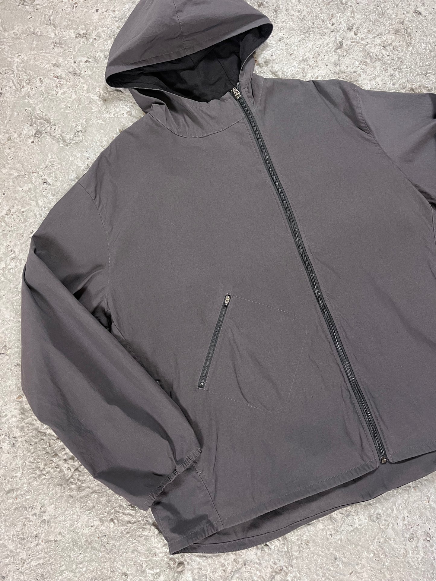 Vintage nike silver tab track jacket asymmetrical zipper windbreaker nylon