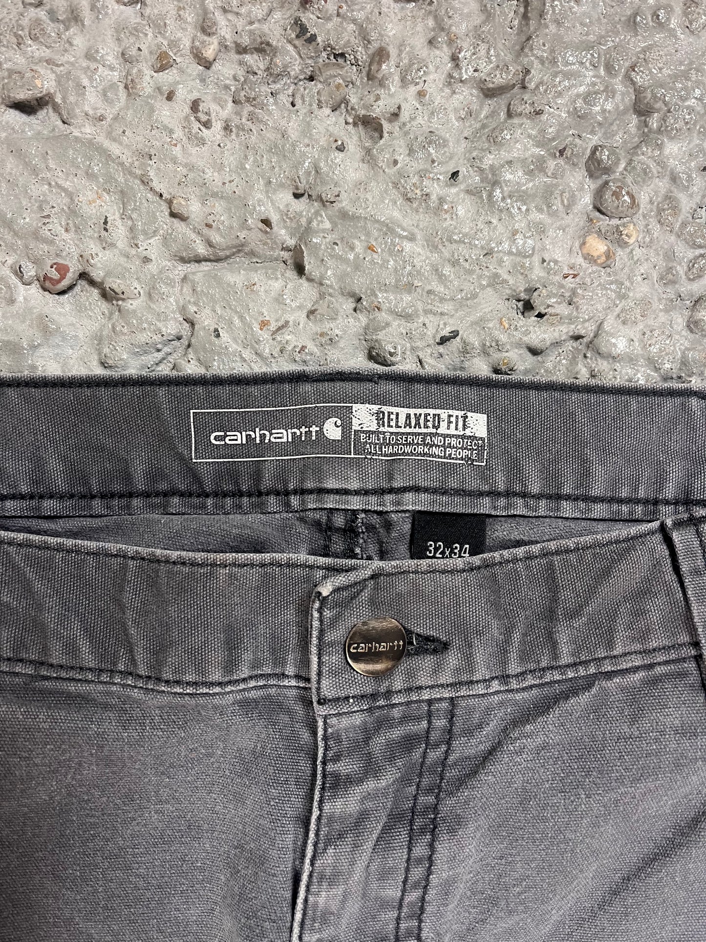 Vintage Carhartt double knee pants grey