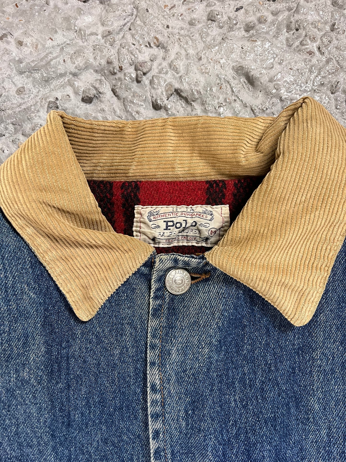 Vintage Ralph Lauren polo chore denim jacket 90’s 80’s blanket lined