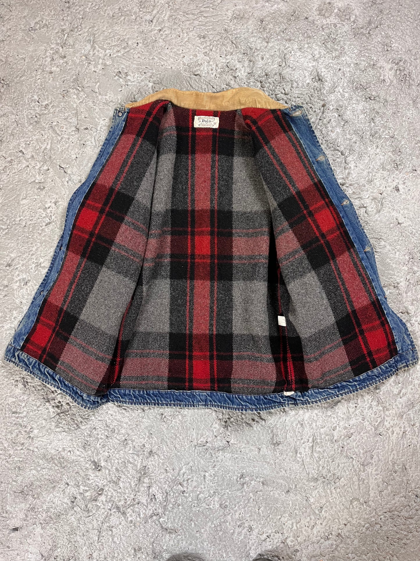 Vintage Ralph Lauren polo chore denim jacket 90’s 80’s blanket lined