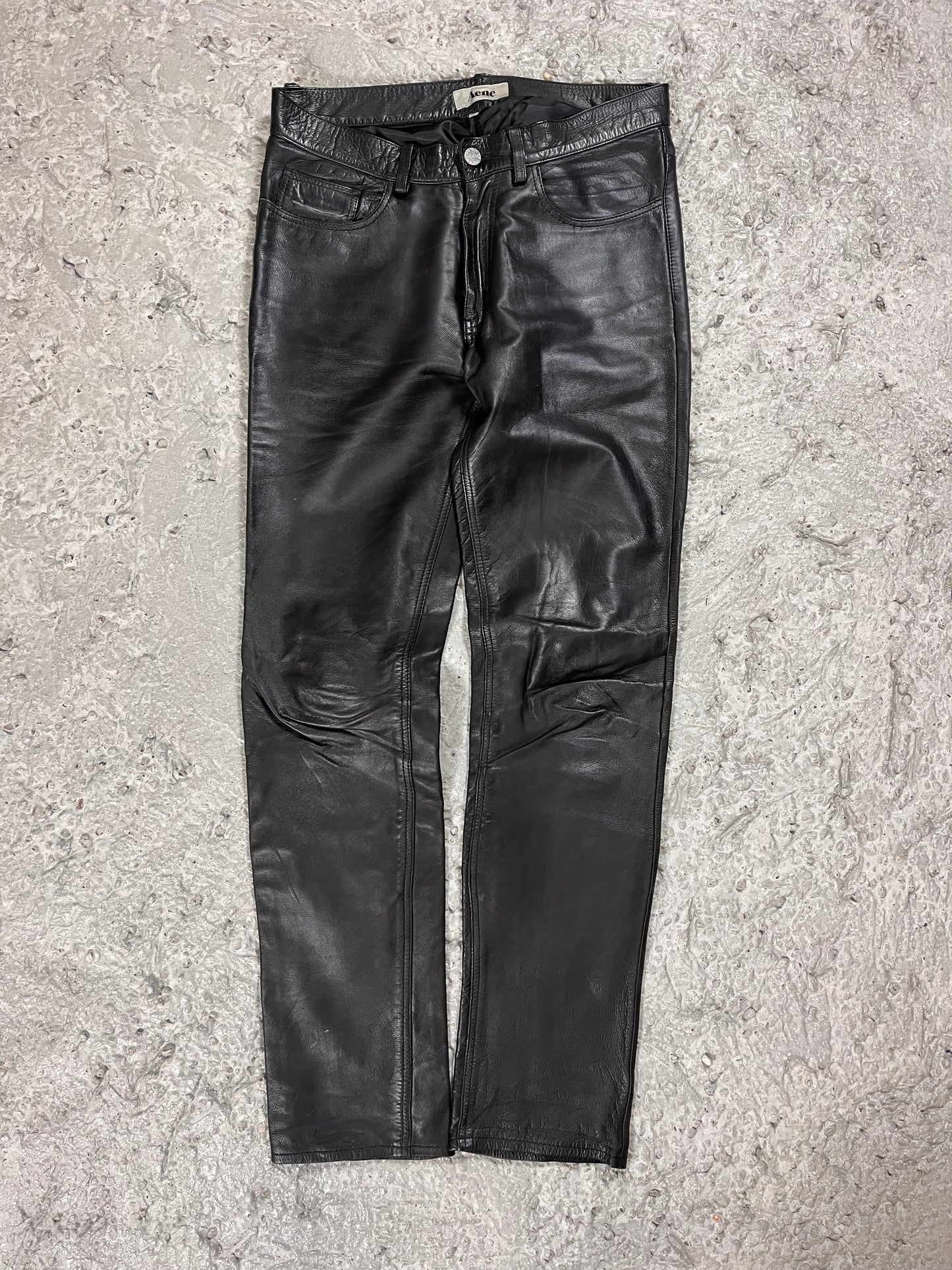 Acne studios leather pants black