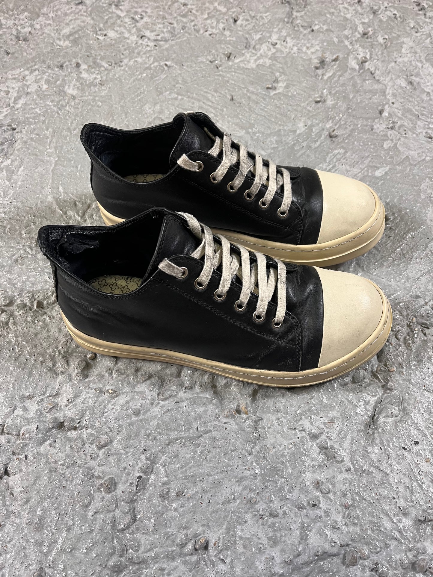 Rick Owens leather ramones low