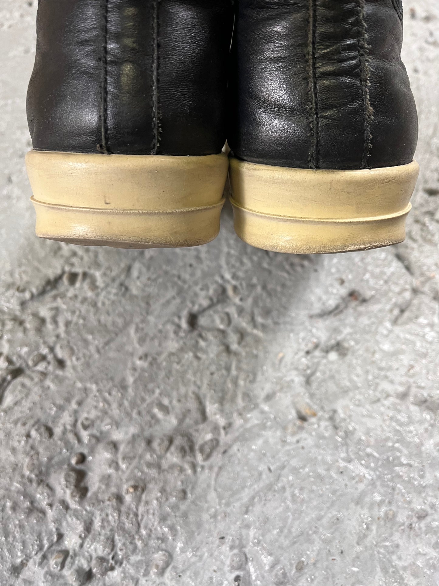 Rick Owens leather ramones low