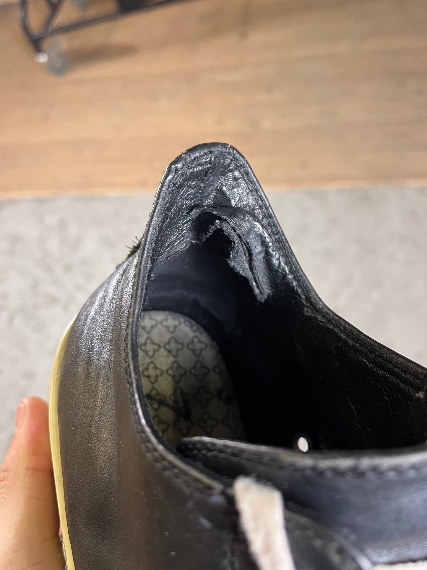 Rick Owens leather ramones low