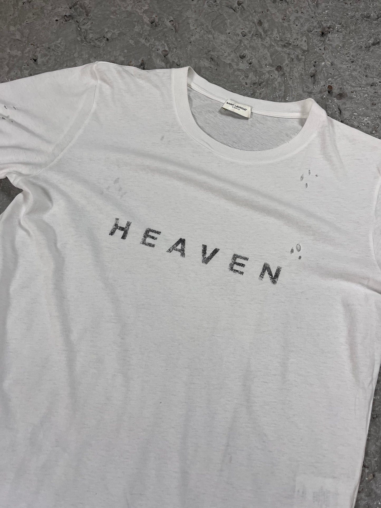 Saint Laurent SS17 “heaven’ distressed T-shirt
